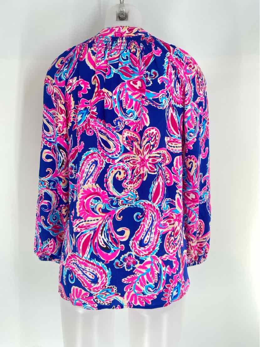 Size XS Lilly Pulitzer Multi-Color Silk Shirt