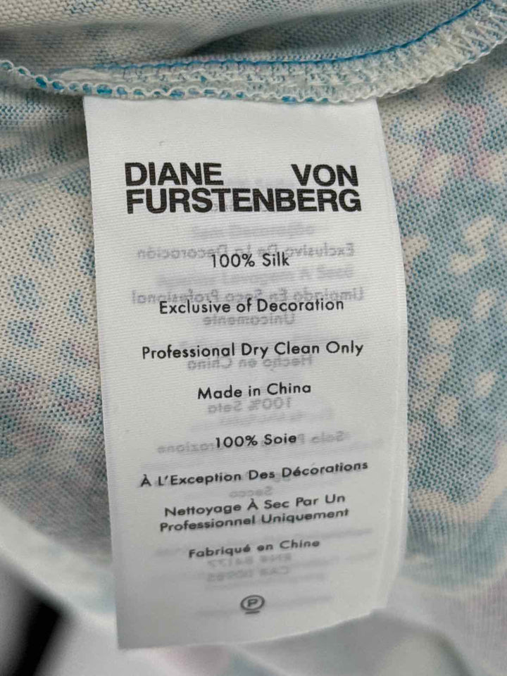 Size XL DIANE VON FURSTENBERG Blue Print Dress