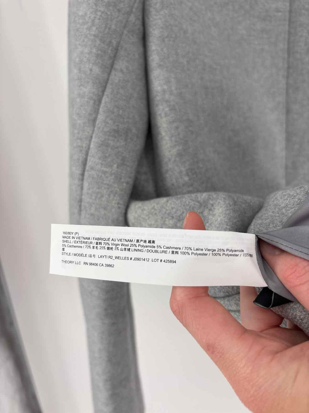 Size Petite THEORY Gray Jacket