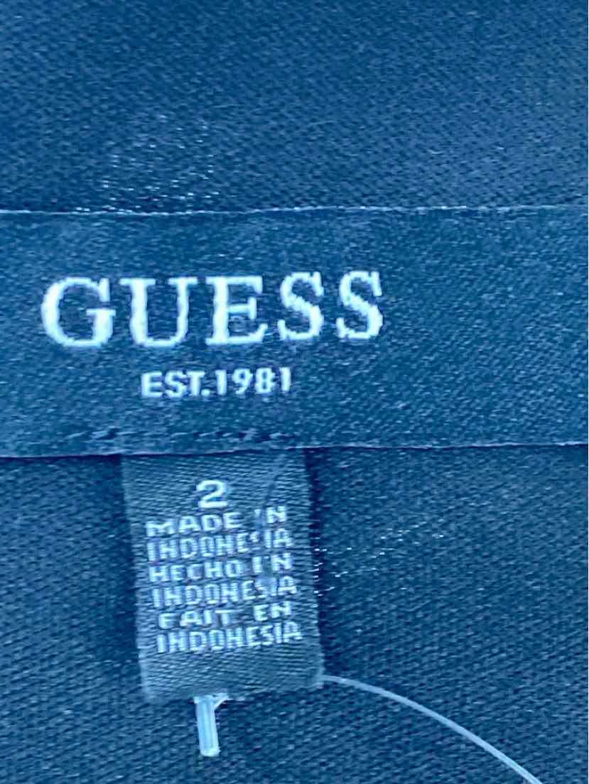 Size 2 GUESS Black Print Dress