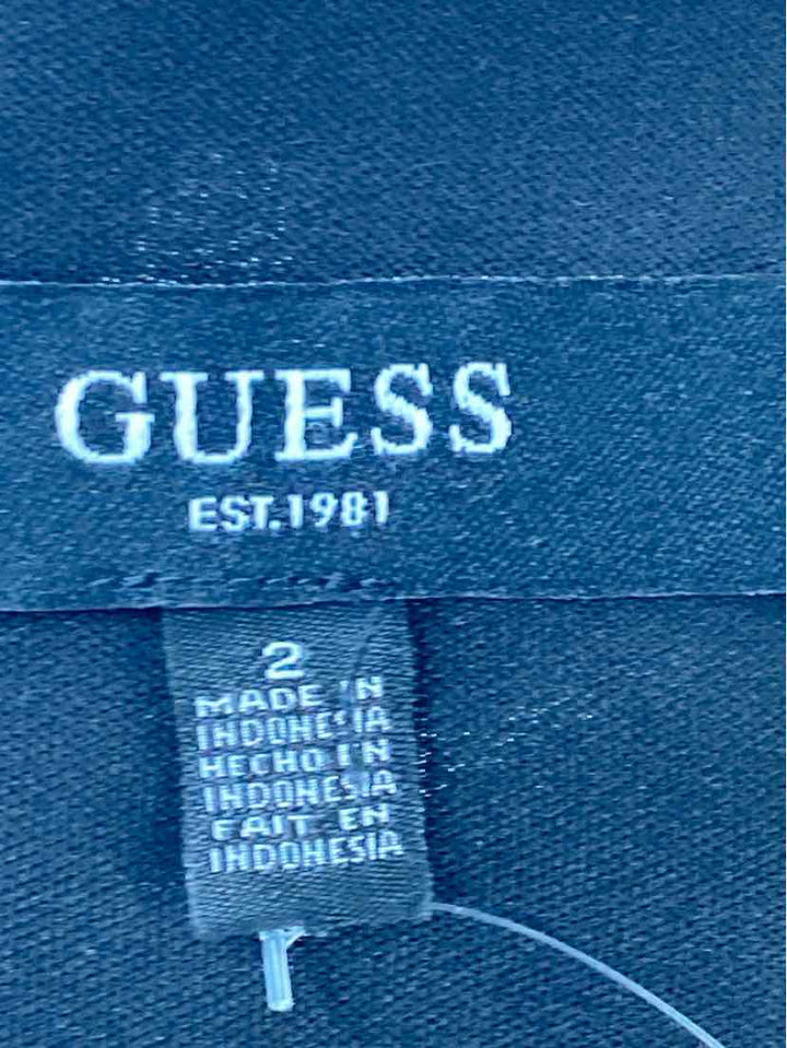 Size 2 GUESS Black Print Dress