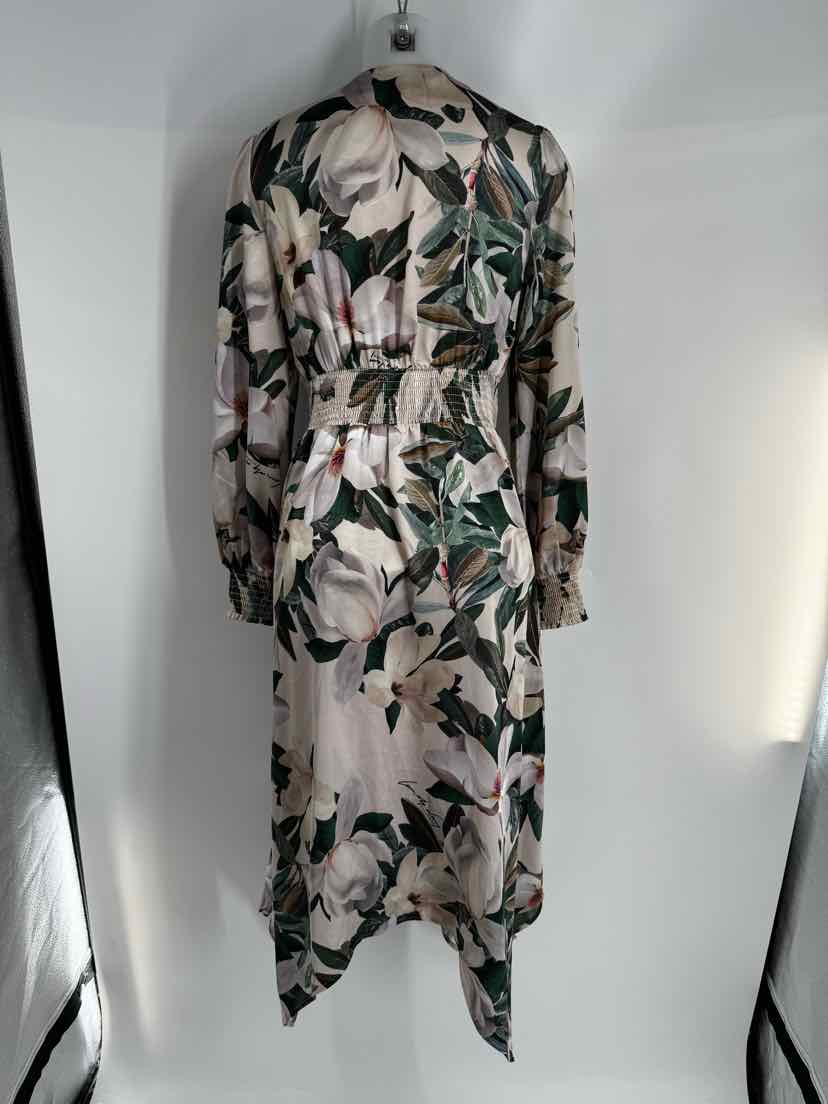 Size 6 ALL SAINTS TAN PRINT Dress