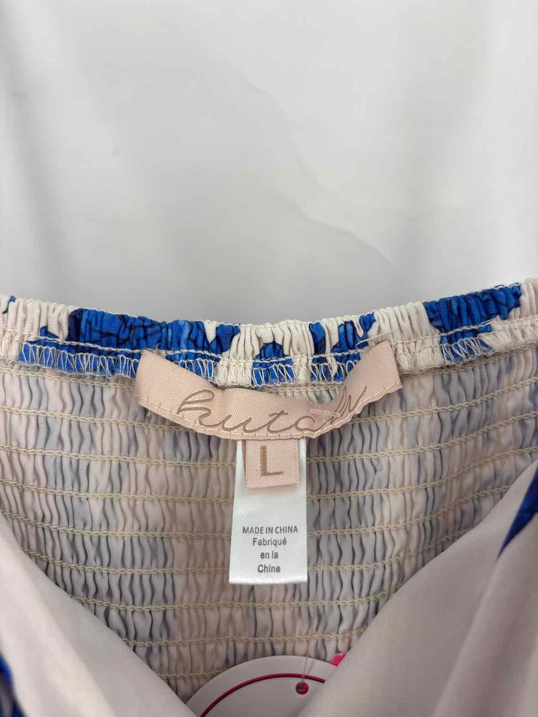 Size L HUTCH Blue Print Dress