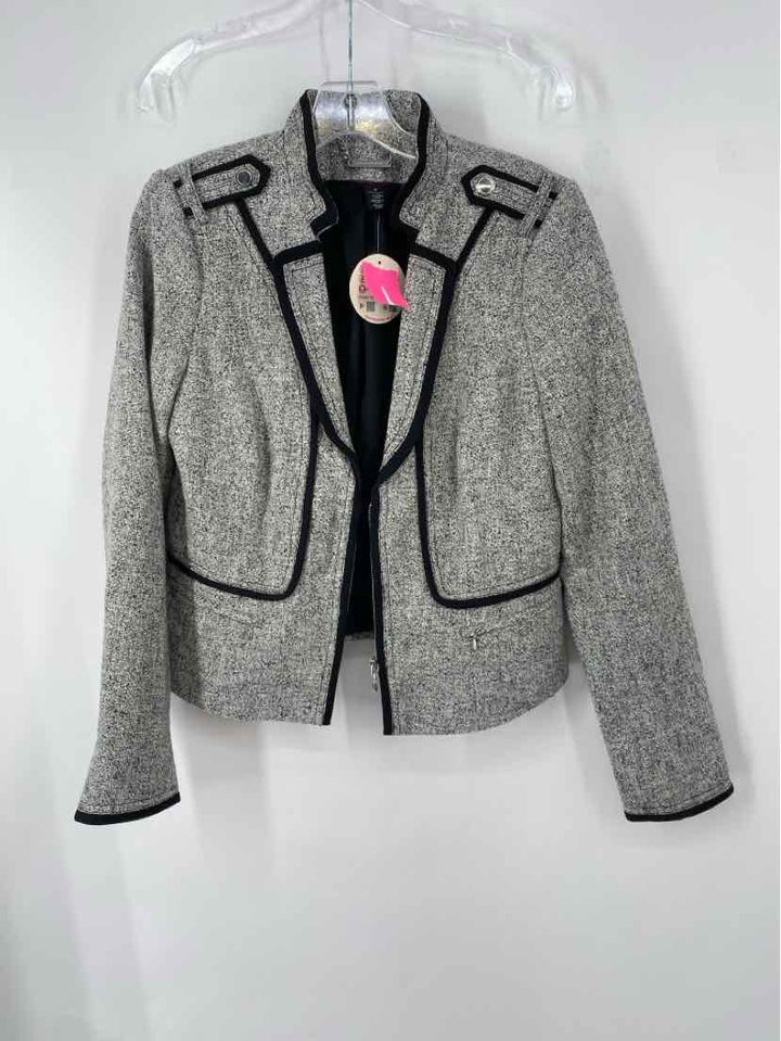 Size 10 White House Black Market Black Print Jacket