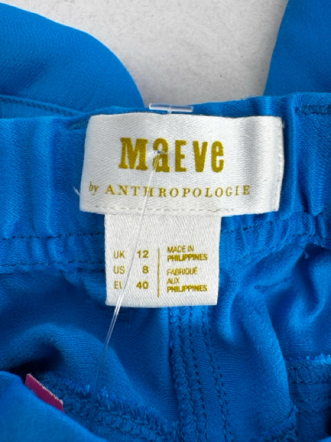 Size 8 MAEVE Turquoise Sateen Pants