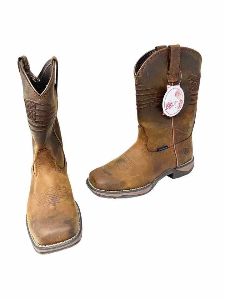 Shoe Size 8 Ariat Brown Leather Boots