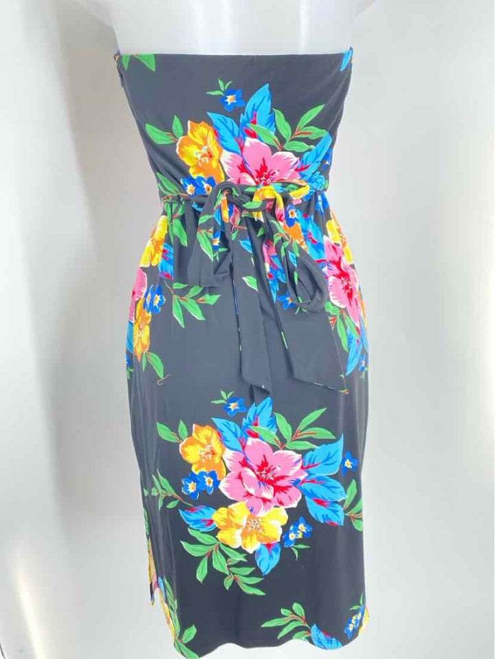 Size 2 RALPH LAUREN Black Print Dress