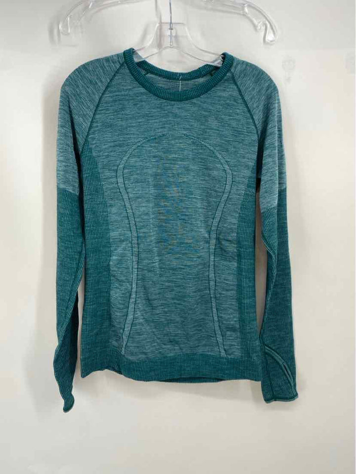 Size L Lululemon Green Print Shirt