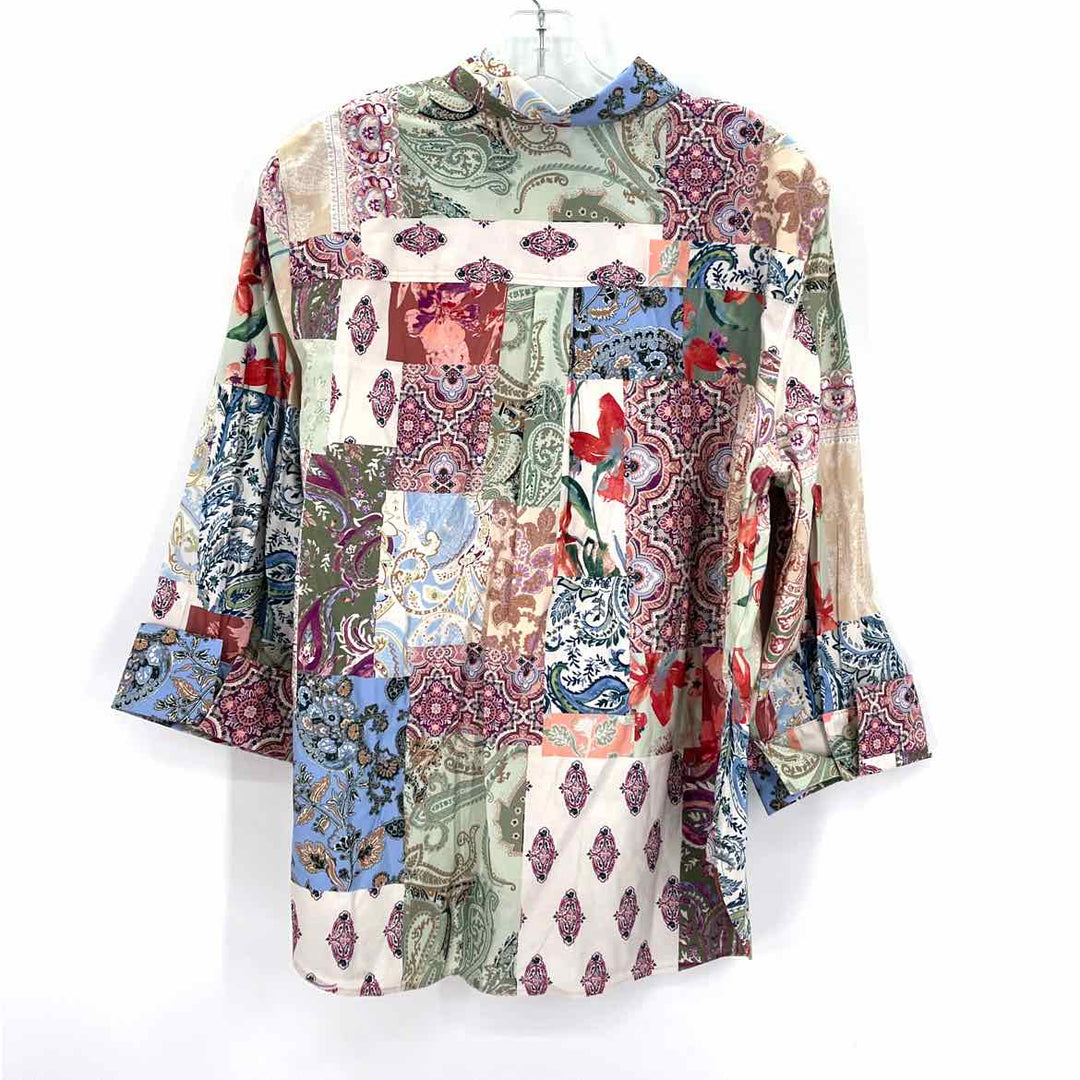 Size 2 Chico's Multi-Color Cotton Shirt