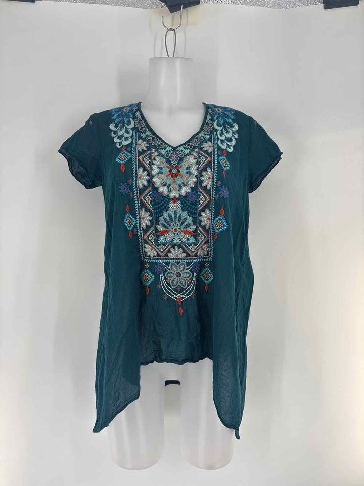 Size XS Johnny Was Teal Shirt