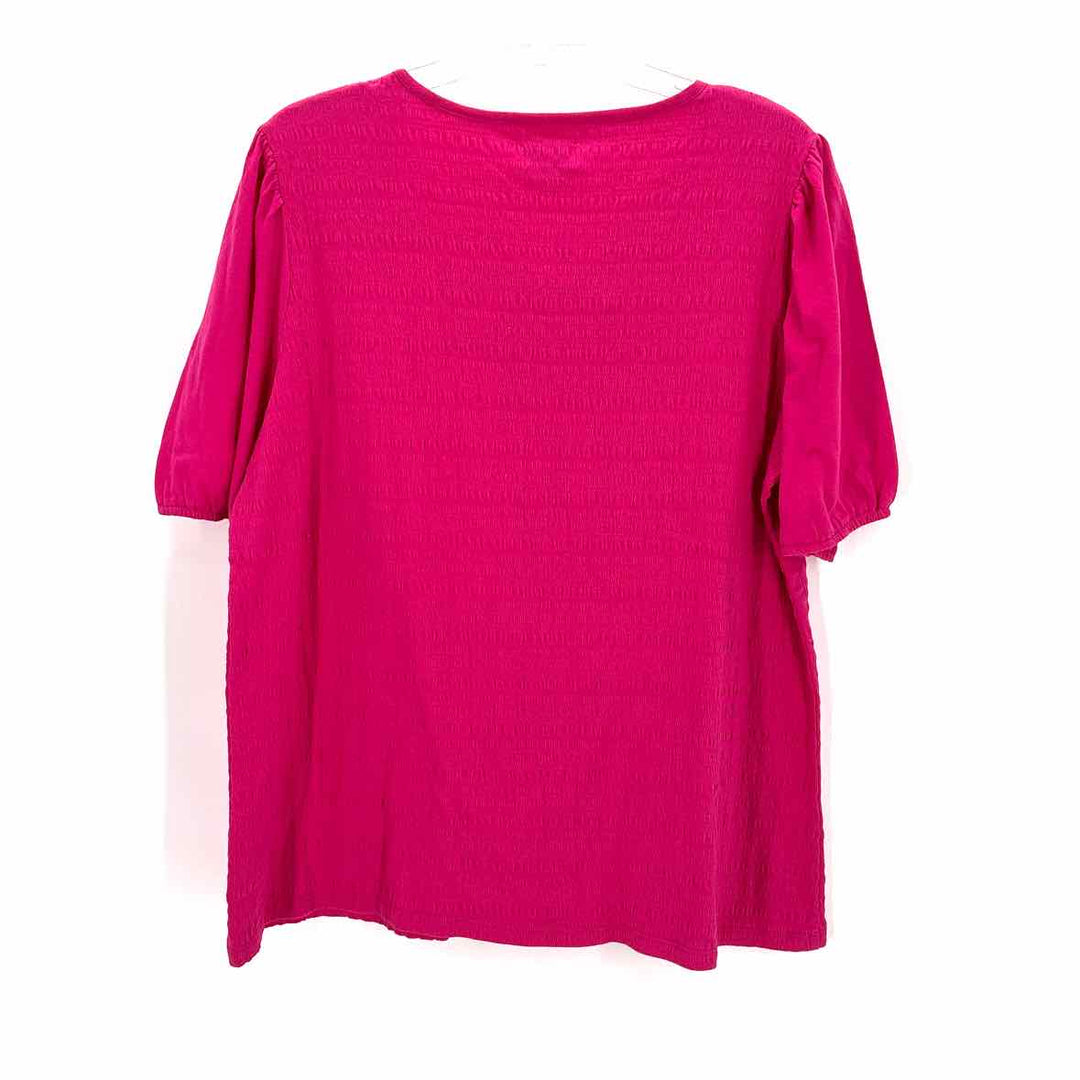 Size XL KIM ROGERS Hot Pink Knit Shirt
