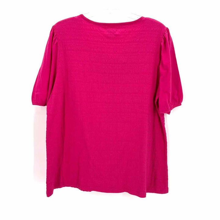 Size XL KIM ROGERS Hot Pink Knit Shirt