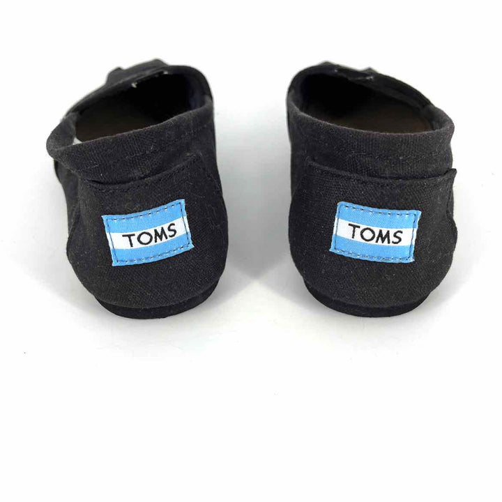 Shoe Size 7.5 Toms Black Canvas Flats