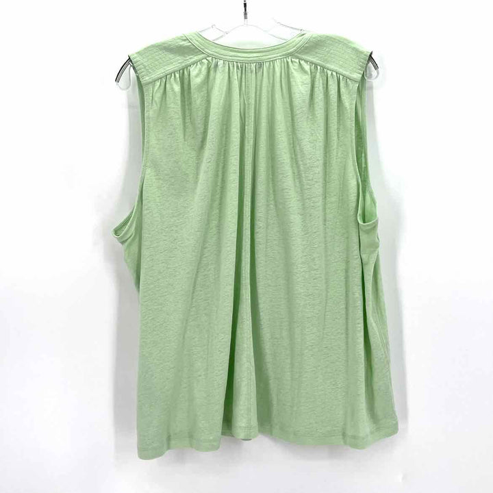 Size 1X LAND END Lime Green Shirt