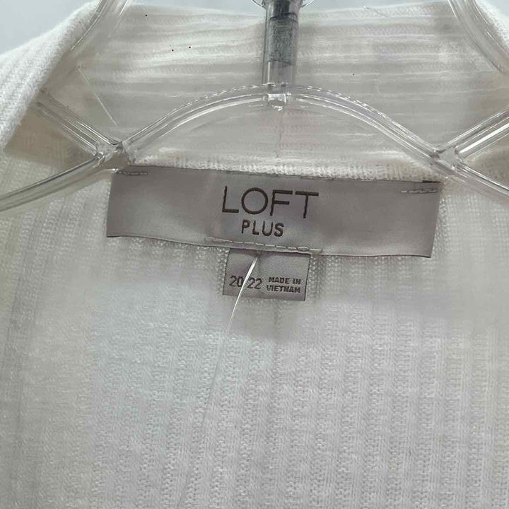 Size 22 LOFT Cream Cardigan