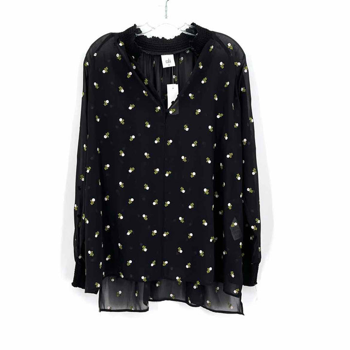 Size M CABI Black Print Shirt