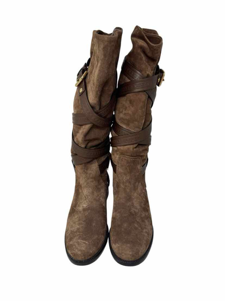 Shoe Size 37.5 Louis Vuitton Brown Suede Luxury - Boots