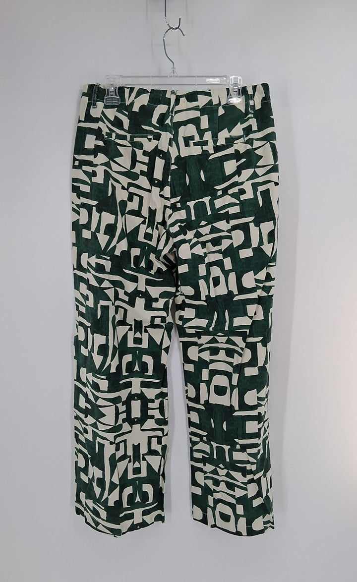 Size 10 KUT Green Print Pants