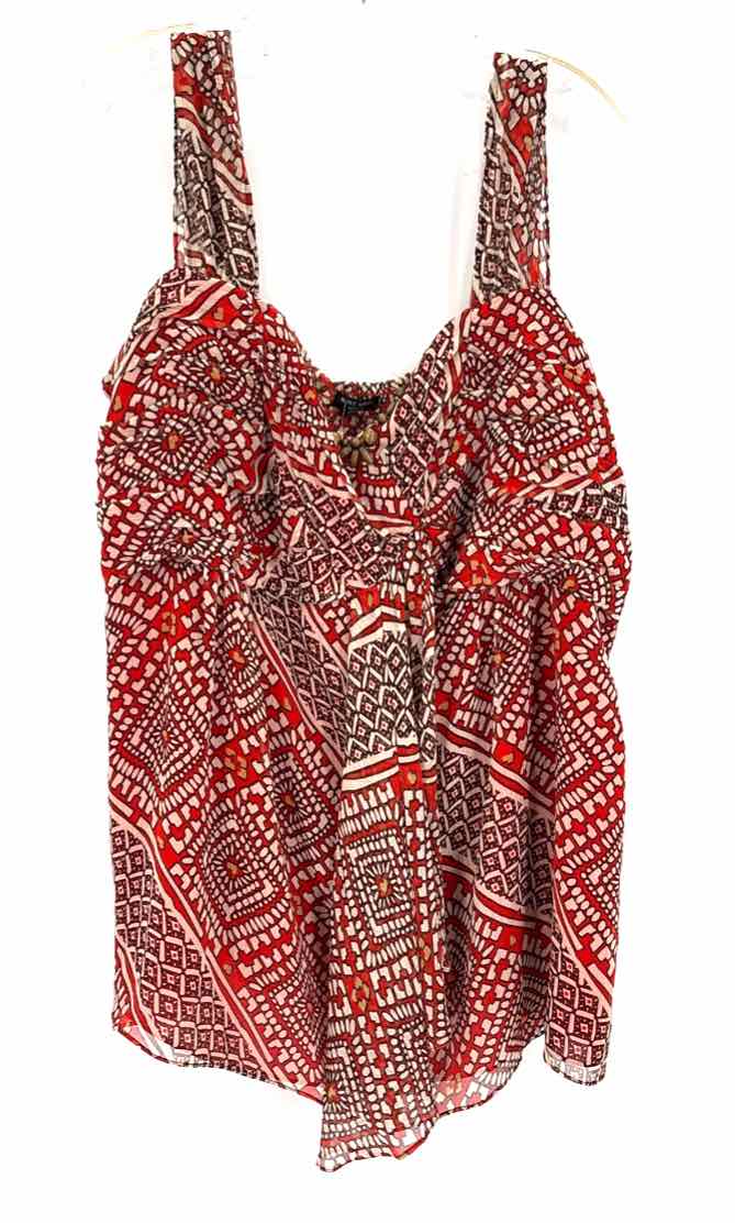 Size 22W Nine West Red Print Shirt