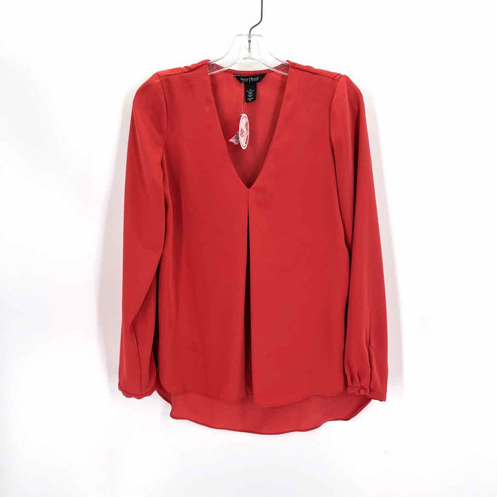 Size 0 White House Black Market Orange Shirt