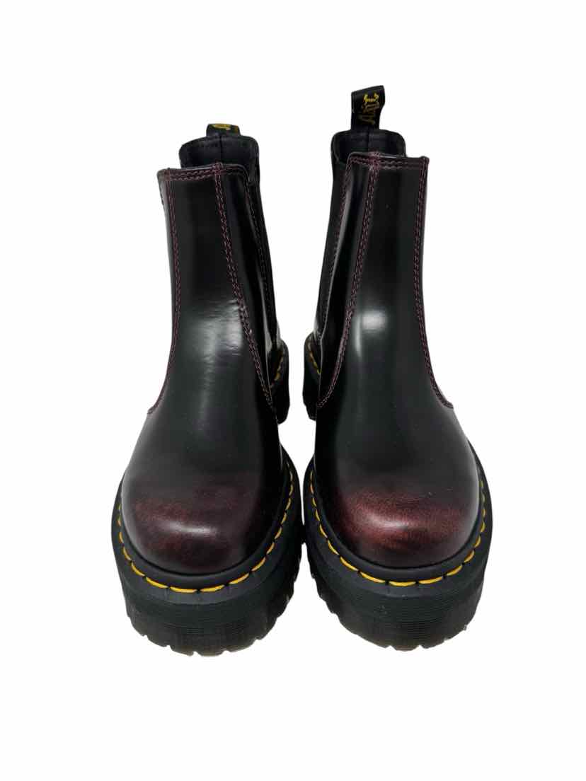 Shoe Size 37 DOC MARTENS Burgundy Leather Boots