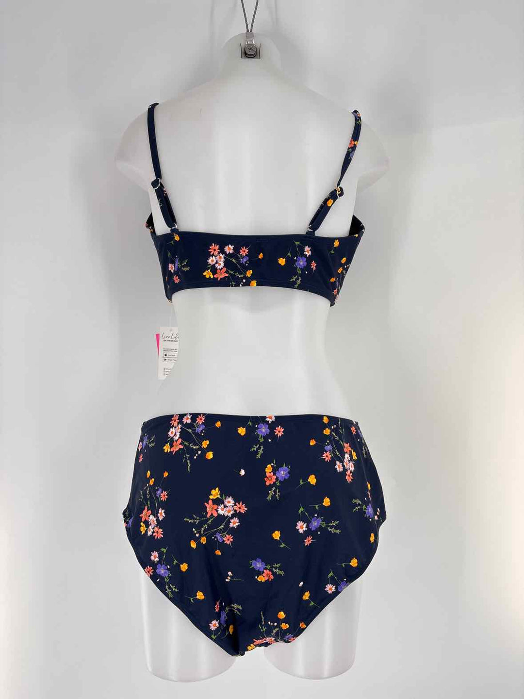 Size XL CUPSHE Navy Print Swimsuit