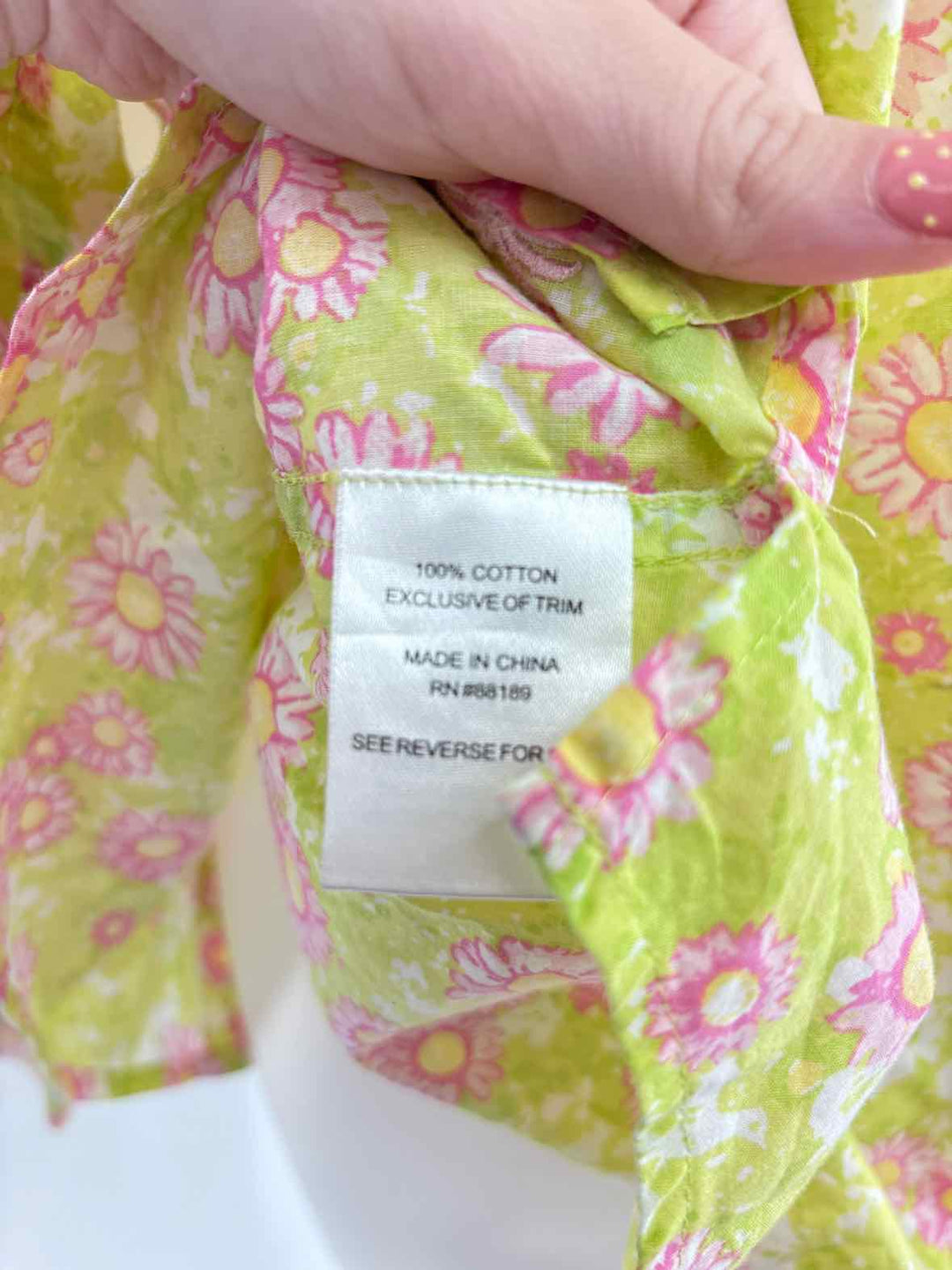 Size XL Lilly Pulitzer Green Print Shirt
