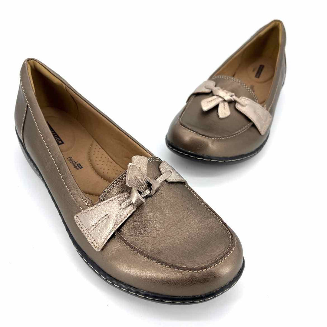 Shoe Size 10 CLARKS Bronze Flats