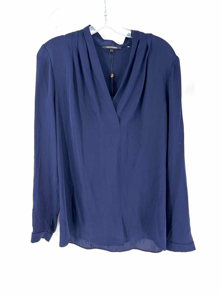 Size L KOBI HALPERIN Navy Sateen Shirt