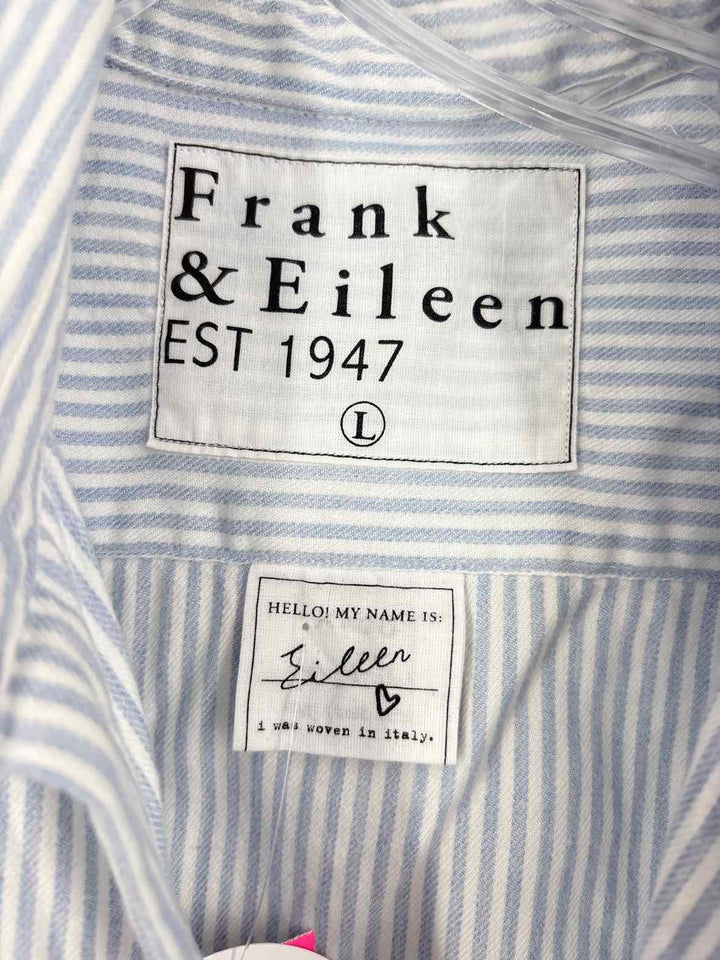 Size L FRANK & EILEEN Blue Print Shirt