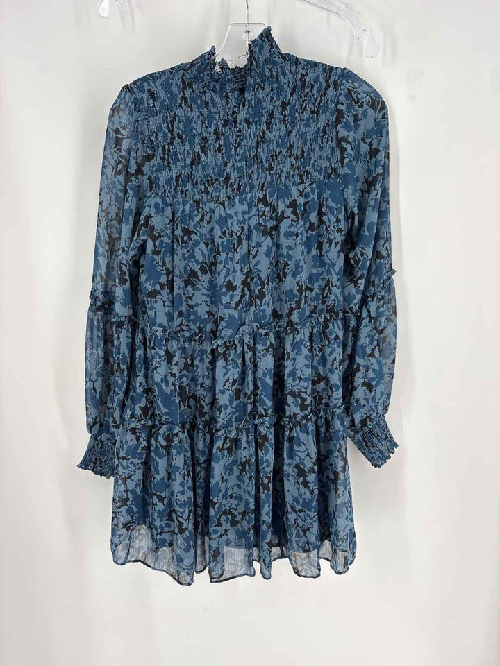 Size M OLIVACEOUS Blue Print Dress