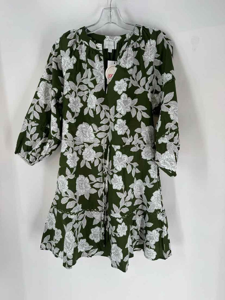 Size M SUGARLIPS Green Print Dress