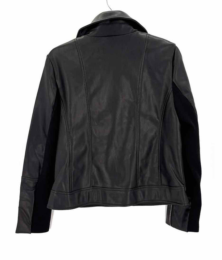 Size L Black Faux Leather Jacket