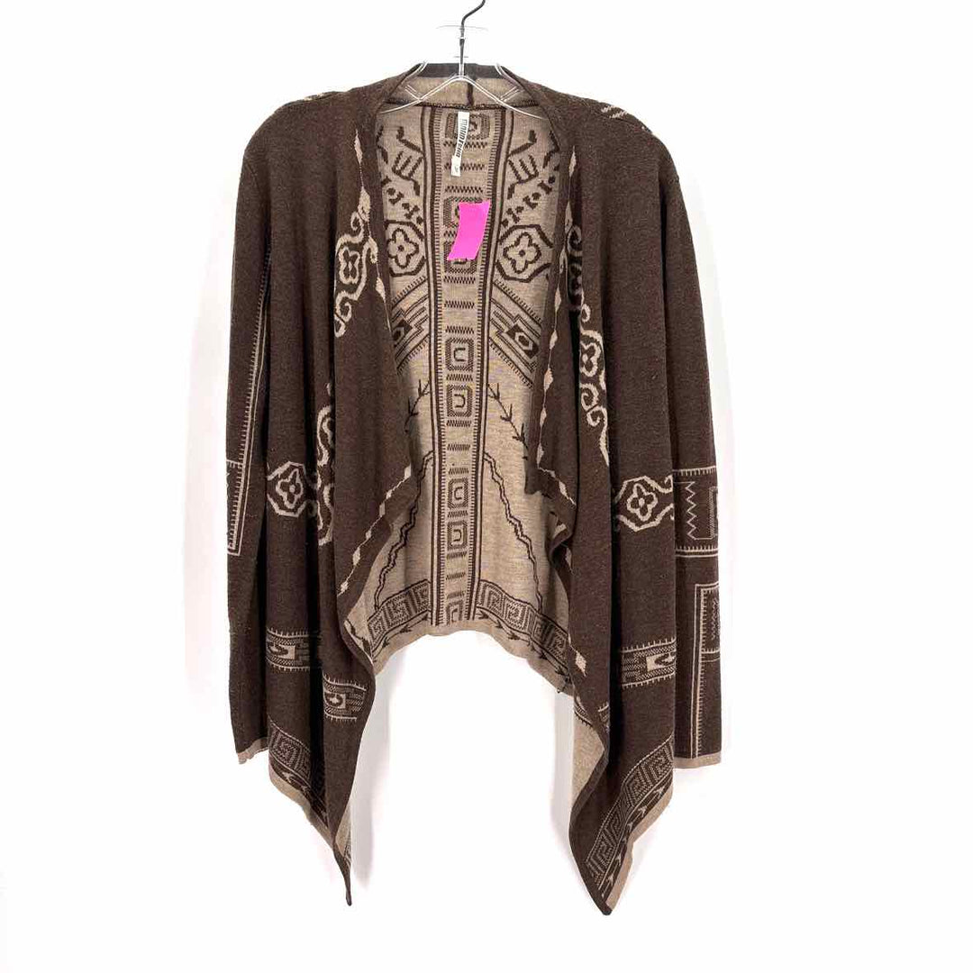 Size M Brown Print Sweater