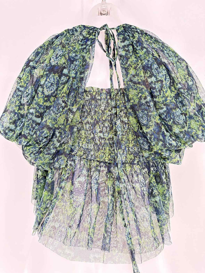 Size XL FREE PEOPLE Green Print Shirt