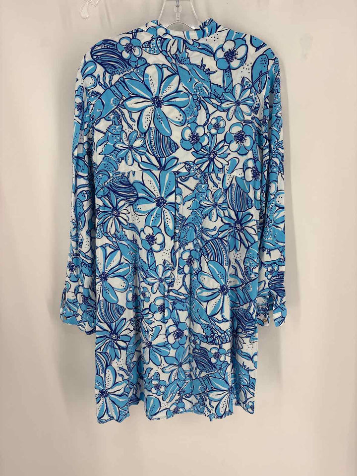 Size L Lilly Pulitzer Blue Print Dress