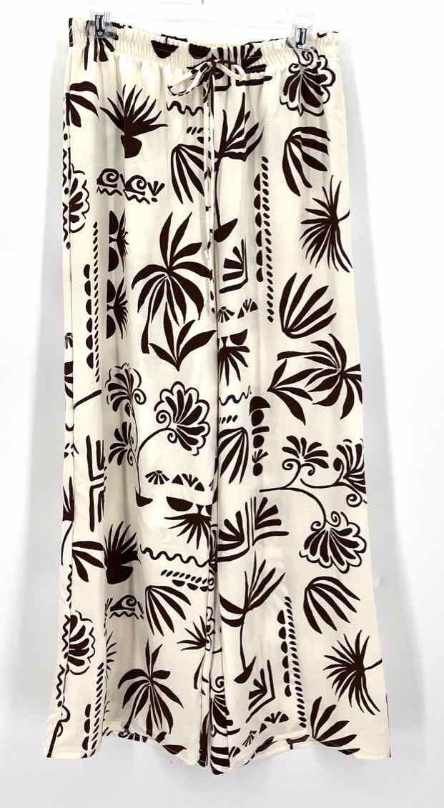 Size L White Print Pants