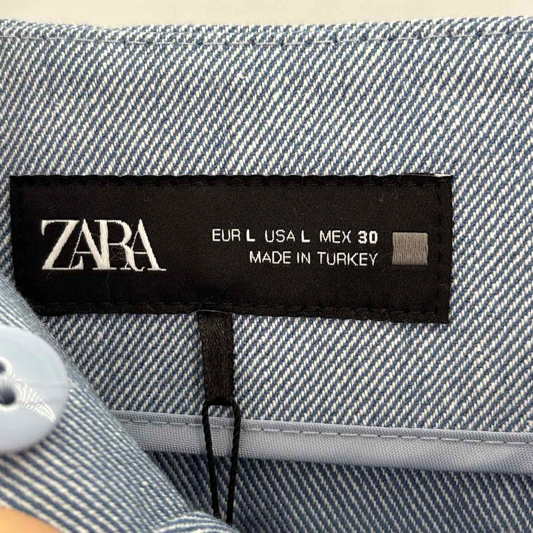 Size L ZARA Blue Twill Dress