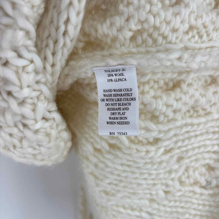 Size L Ivory Knit Cardigan