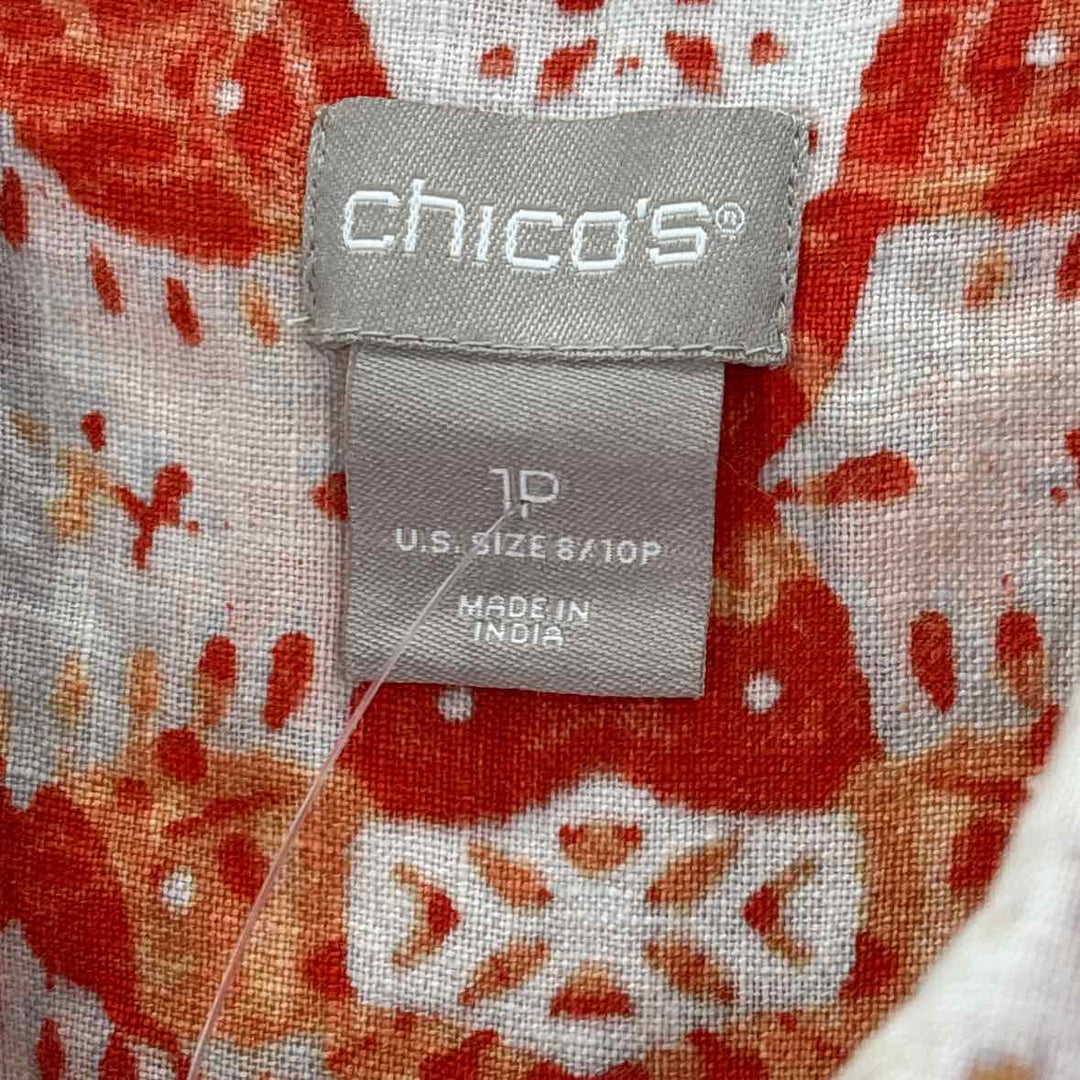 Size Petite Chico's Orange Linen Shirt