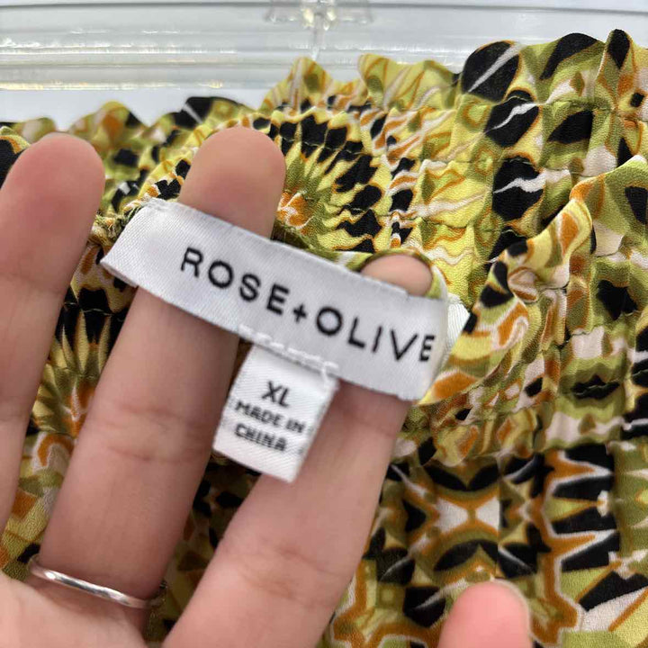Size XL ROSE + OLIVE Multi-Color Pants