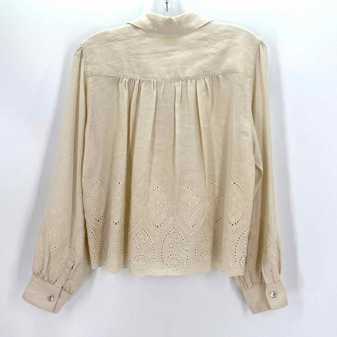 Size M TAHARI Ivory Linen 2 PC Dress
