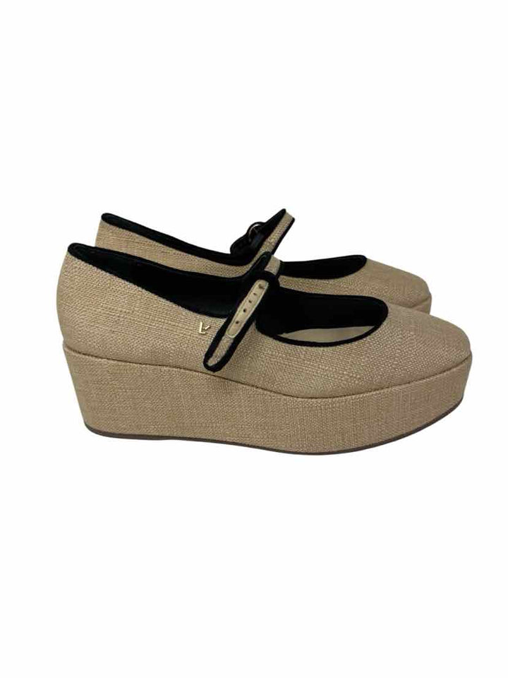 Shoe Size 8.5 LARROUDE Beige Wedge