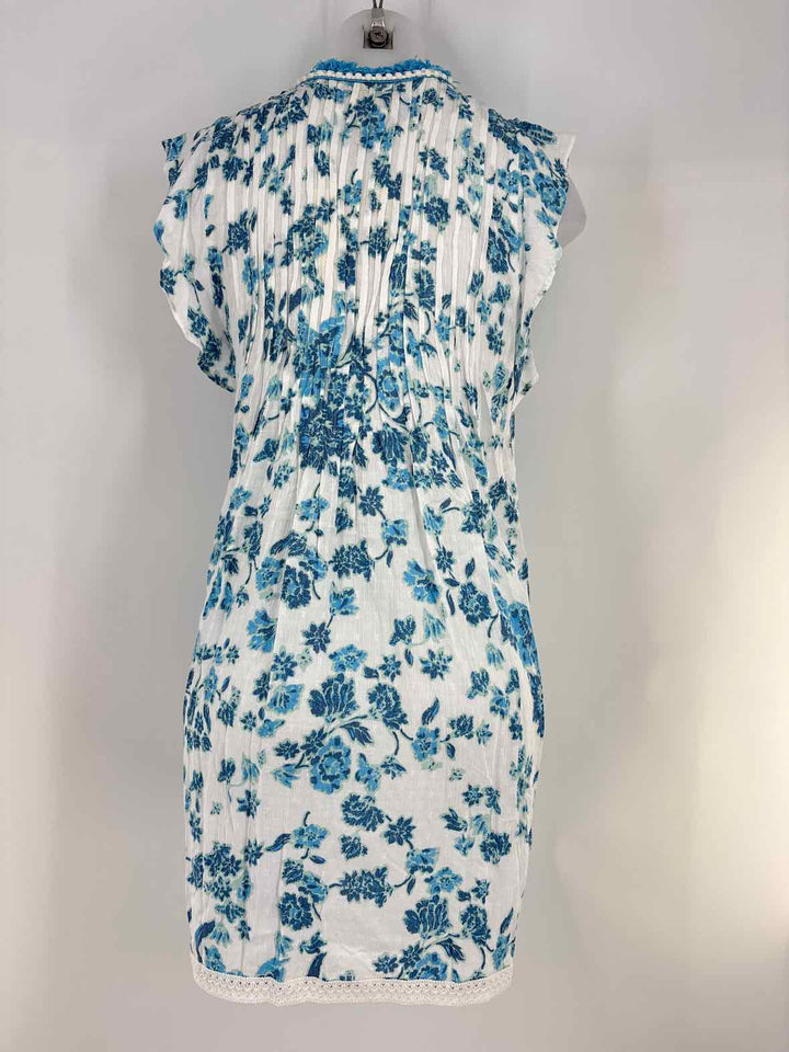 Size S CYNTHIA ROWLEY Blue Print Dress