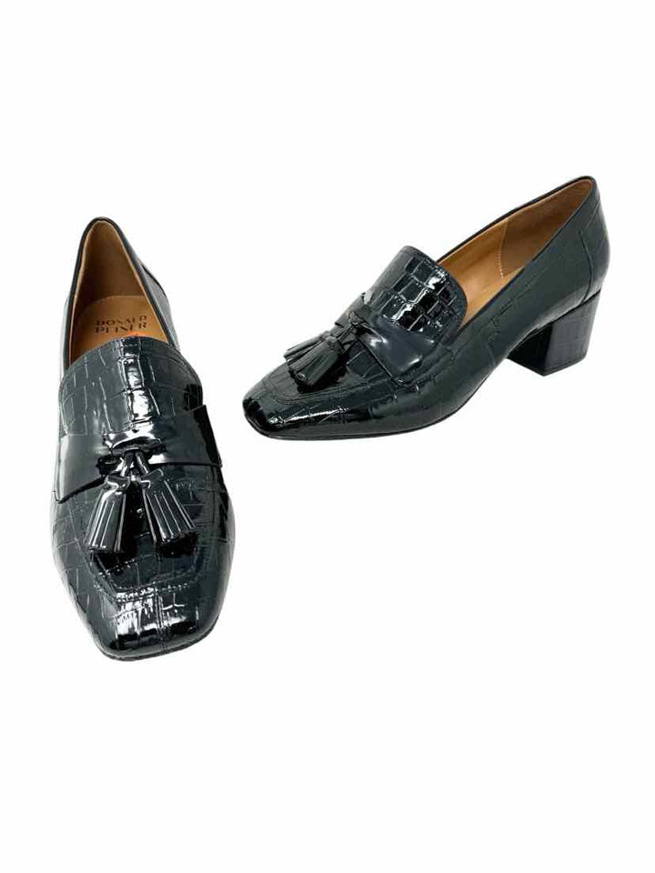 Shoe Size 8.5 DONALD PLINER Black PATENT Loafers