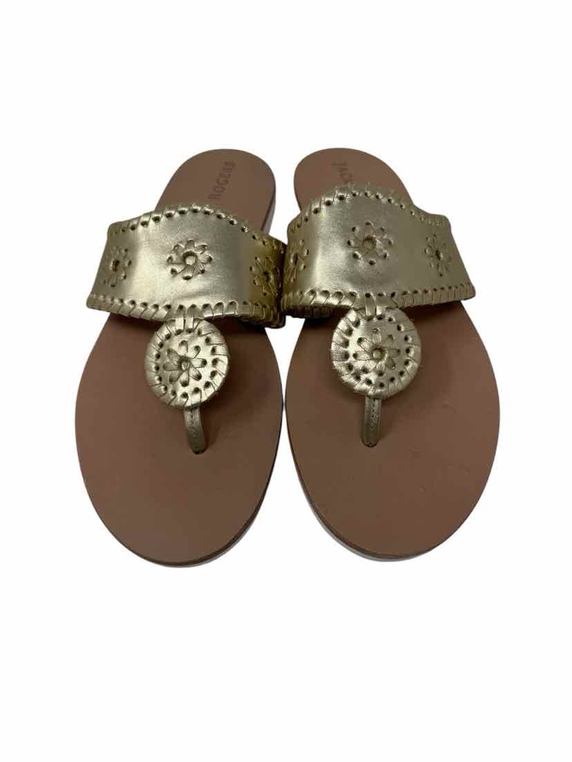 Shoe Size 9 Jack Rogers Gold Leather Sandals