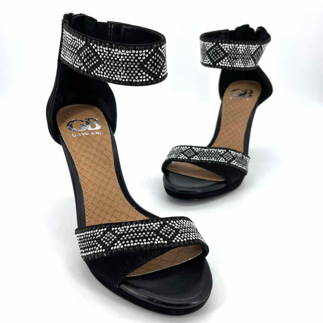 Shoe Size 6 Gianni Bini Black Leather Heels