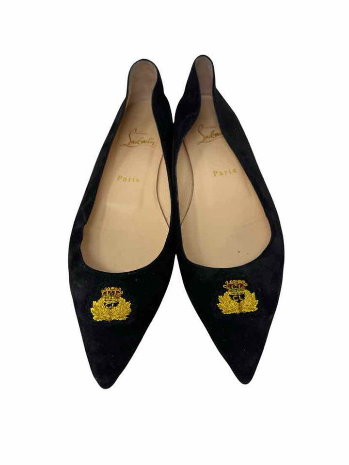 Shoe Size 39 CHRISTIAN LOUBOUTIN Black Suede Luxury - Flats