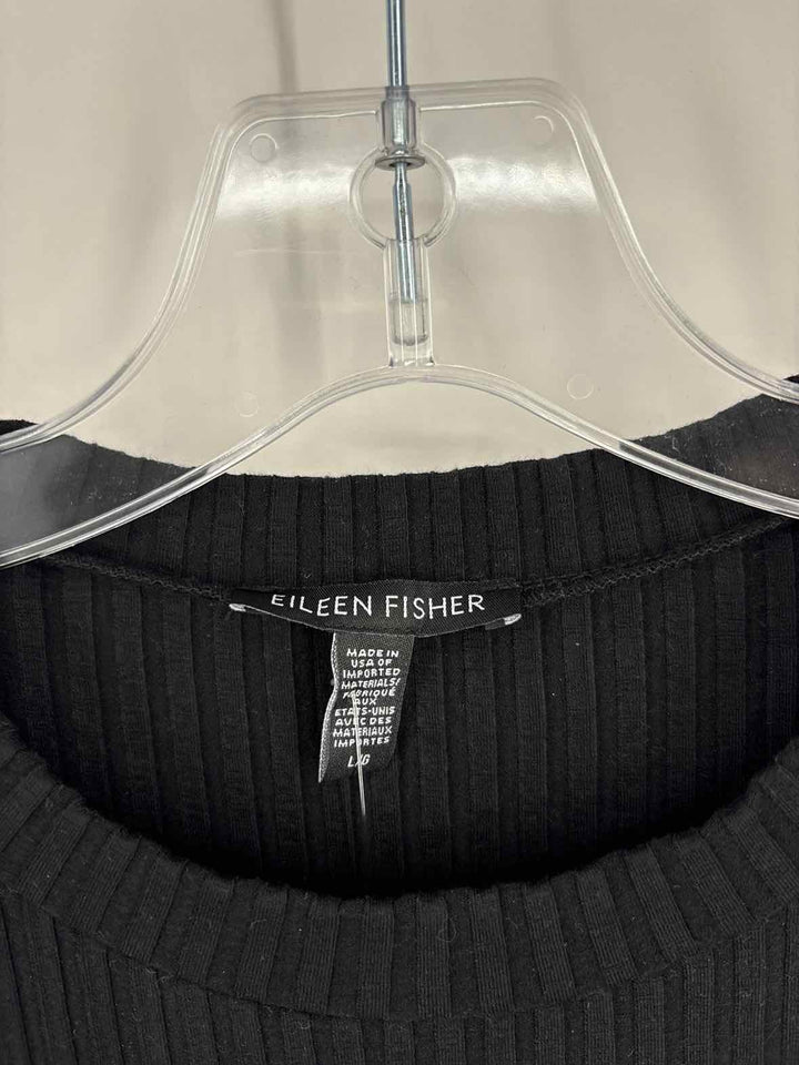Size L Eileen Fisher Black Sweater