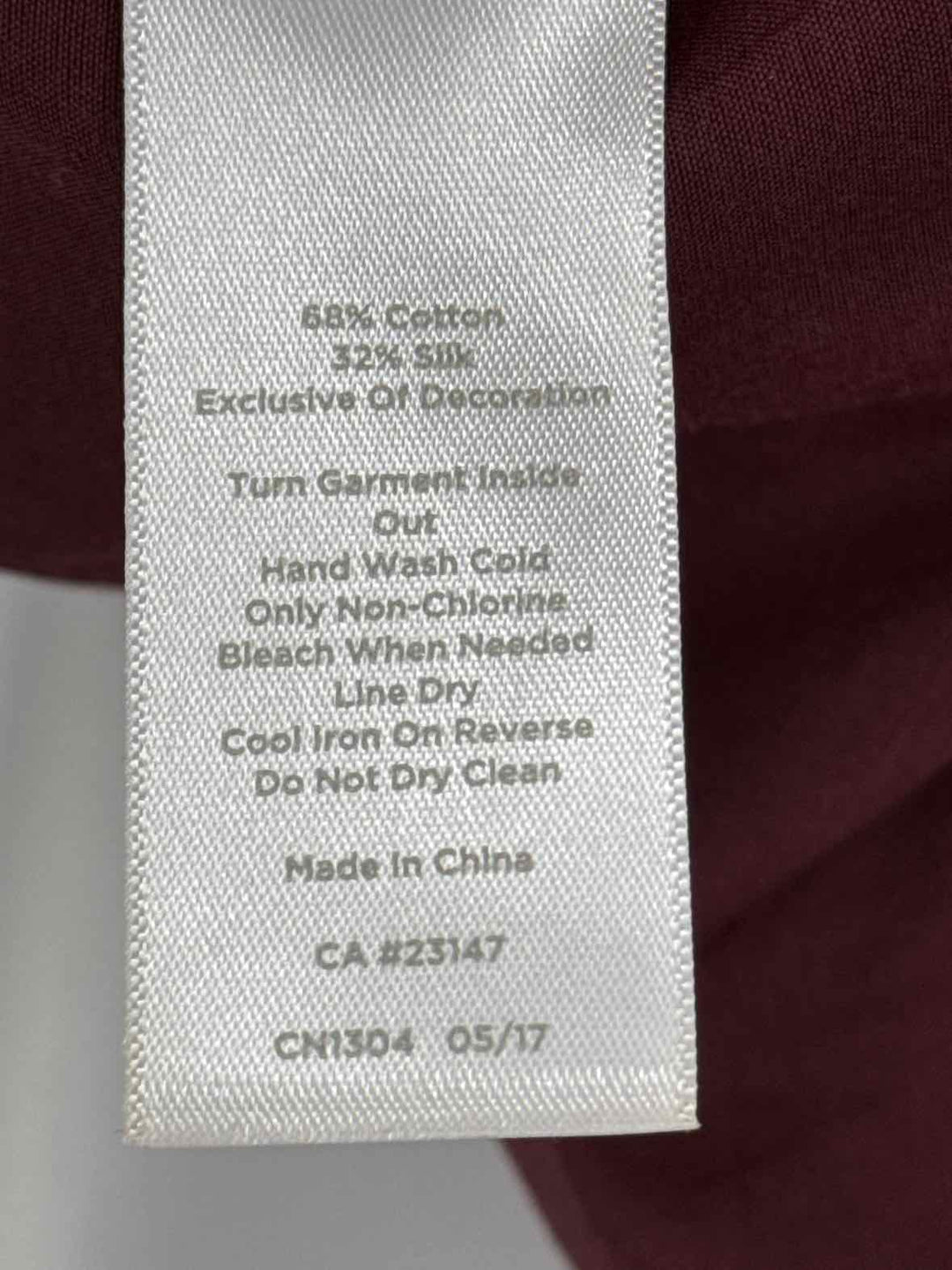 Size XL Talbots Wine Shirt